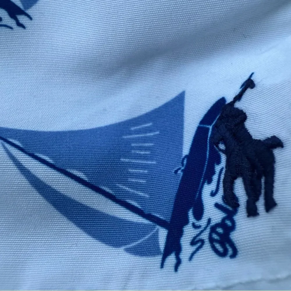 Polo Ralph Lauren Baby Swim Trunks – Sailboat Print Blue White 9M NWT